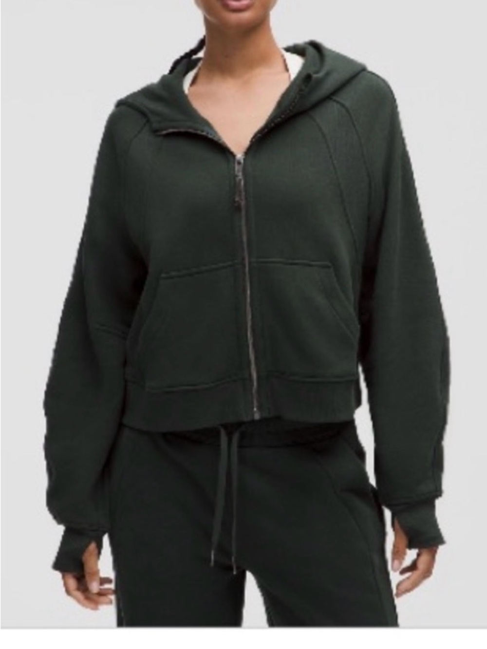 Lululemon Scuba Women's Dark Green Zip-Up Hoodie